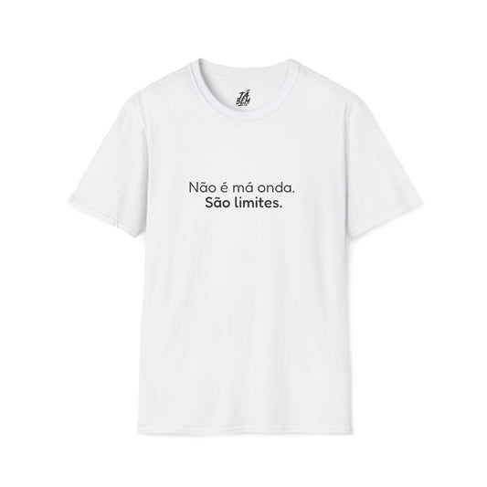 T-shirt "Não é má onda. São limites." - Frases Autoexpresssivas - TÁ BEM TÁ